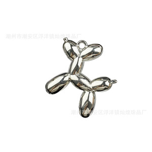 <b>Silver</b> Water-plated <b>Balloon</b> Dog Acrylic Pendant Phone Chain DIY Jewelry Accessory Car Charm Big Size - Product Image 5
