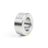 Entretoise ronde creuse en aluminium et acier inoxydable avec finition argentée, pièces usinées CNC industrielles personnalisées OEM