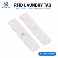 Étiquette RFID UHF personnalisable pour blanchisserie – Plusieurs options de matériaux, tailles variées, impression de code QR et numéro de série, thermocollante ou à coudre