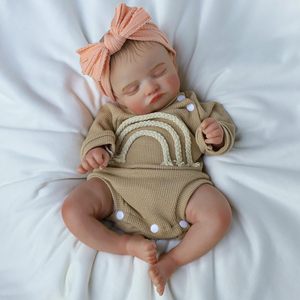 Dormir doux <span class=keywords><strong>Reborn</strong></span> poupée réaliste nouveau-né bébé poupées pleines poupées en Silicone pour enfants cadeaux d'anniversaire - Product Image 5