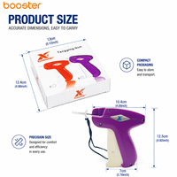 Pistolet à étiquettes en plastique ABS blanc écologique de taille standard, durable, avec épingles pour vêtements/jeans/chaussures/sacs, usage commercial