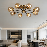Lampes de chambre à coucher nordiques, luminaires simples pour salle à manger et salon, lampes de chambre à coucher moléculaires en forme de haricot magique de luxe léger