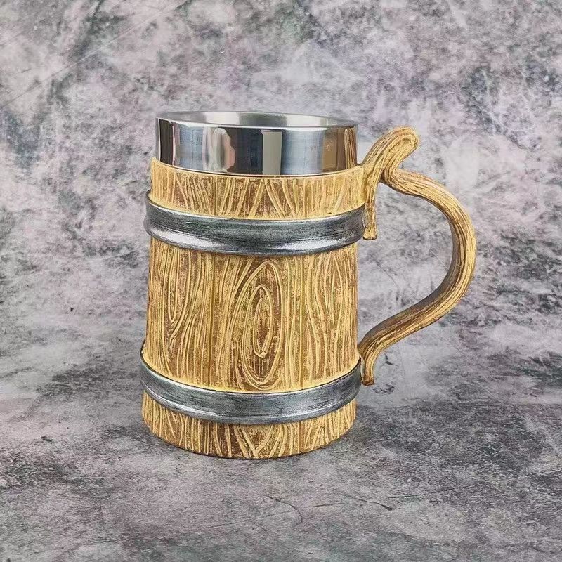 121 chope à bière en fût en bois