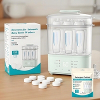 Tablettes de détergent professionnelles jetables pour biberons, formule naturelle, nettoyage sans danger pour bébés, pour biberons et tétines