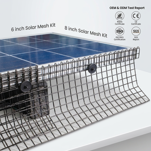 Kit de protection contre les nuisibles pour panneaux solaires, filet anti-nuisibles de 1/2 pouce, filet anti-oiseaux en vinyle noir avec crochets en J noirs, filet anti-oiseaux fixe - Product Image 3