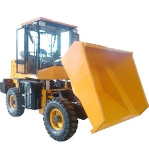 Model listrik baru Dumper Mini 3 Ton pertanian Wheel Loader mesin traktor listrik 4x4 pompa hidrolik untuk truk Tipper