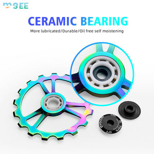 SeeMore Juego de Ruedas de Polea de Fibra de Carbono para Bicicleta, Rodillo de Guía de <span class=keywords><strong>Desviador</strong></span> <span class=keywords><strong>Trasero</strong></span> Grande, Pieza de Rueda Jockey - Product Image 6