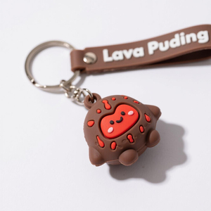 Tùy chỉnh khuyến mại Quà Tặng <span class=keywords><strong>PVC</strong></span> cao su mặt dây chuyền Nhân vật hoạt hình dễ thương Lava Pudding <span class=keywords><strong>Keychains</strong></span> vòng chìa khóa phụ kiện - Product Image 6