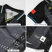 Premium Maßgeschneiderte Laser-Cut Perforierte Jacquard Fußballtrikots mit Kragen Sublimations-Retro-Vintage-Fußballshirts Team-Uniformen