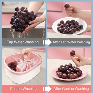 Machine à laver les <span class=keywords><strong>fruits</strong></span> <span class=keywords><strong>et</strong></span> <span class=keywords><strong>légumes</strong></span> sur mesure avec brosse rotative intégrale pour la cuisine domestique - Product Image 5