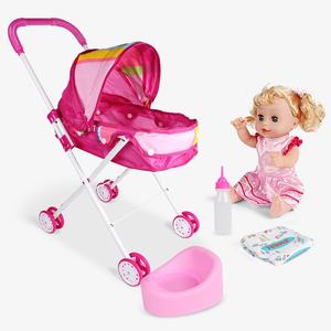 Faire semblant de jouer <span class=keywords><strong>jouet</strong></span> Offre Spéciale enfants bébé doux poupée poussette jeu de rôle ensemble bébé poupée poussette pour filles garçons cadeaux - Product Image 5