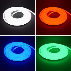 Mini bande de néon à <span class=keywords><strong>LED</strong></span> à courbure latérale avec DC12V 24V RVB rouge <span class=keywords><strong>bleu</strong></span> vert couleur unique <span class=keywords><strong>LED</strong></span> néon - Product Image 1