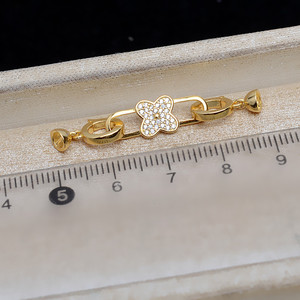 Accesorios de Joyería DIY de Plata S925, Collar y Pulsera de Trébol de la Suerte con Cadena para Suéter, Hebilla para Sombrero, Pendientes de Cristal - JG5272 - Product Image 5