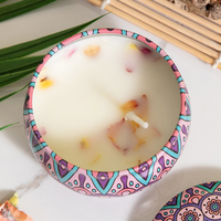 Lilin Aromaterapi Bunga Kering Buatan Tangan Grosir, Lilin Kedelai Alami Tanpa Asap Beraroma Tidak Beracun, Tahan Lama, Romantis, Diwali