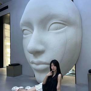 Escultura Gigante <span class=keywords><strong>de</strong></span> Rostro Rojo <span class=keywords><strong>de</strong></span> Internet, Máscara <span class=keywords><strong>de</strong></span> Fibra <span class=keywords><strong>de</strong></span> Vidrio Reforzada con Plástico, Tallado en <span class=keywords><strong>Piedra</strong></span>, Arte Abstracto, Modelo <span class=keywords><strong>de</strong></span> Retrato <span class=keywords><strong>de</strong></span> Cabeza Moderna, Amor - Product Image 2