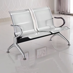 كرسي حديث من الفولاذ المقاوم للصدأ بثلاثة مقاعد مقعد عام للمطارات مقعد معدني متين - Product Image 3