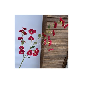 Fleur artificielle en soie de bégonia à tige unique Jinxi, blanche, rose, rouge, bleue, violette, pour la décoration de la maison et des mariages - Product Image 5