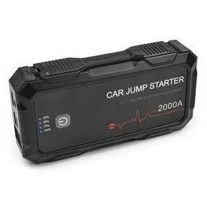 22000毫安超级电容器Jumpstarter 2000a汽车锂离子电池，用于带轮胎充气机的跳跃启动器
