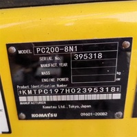 Excavatrice sur chenilles Komatsu PC200-8N1 20 tonnes, d'origine usine, sans entretien, PC200 d'occasion, support export