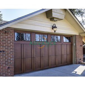 Style aérien extérieur sectionnel de <span class=keywords><strong>porte</strong></span> de <span class=keywords><strong>garage</strong></span> de bois solide résistant pour des maisons de villa de domaine - Product Image 6