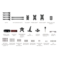 Kit de châssis HGLRC Wind5 Lite V2 pour quadricoptère FPV de course, châssis de 5 pouces pour vol acrobatique en freestyle, pièces de rechange pour multirotor
