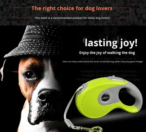 Guinzaglio Retrattile per Cani con Corda in Plastica ABS e Nylon da 3/5/8m, Dispositivo di Trazione Telescopico Riflettente per Passeggiate - Product Image 6