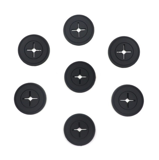 Hot Sale PVC Drop Plastic Patches Soft Adhesive Black Earphone Hole Rubber Seal logo Hole for Earphone