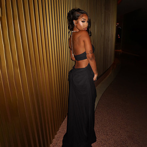 C1966 Nuovo Arrivo Estivo, Abito <span class=keywords><strong>Sexy</strong></span> in <span class=keywords><strong>Rete</strong></span> Trasparente con Scollo Basso e Collo all'Americana per Donna, Stile Vacanza - Product Image 6