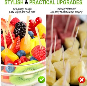 <span class=keywords><strong>Mini</strong></span> brochettes en bambou de 2 pouces pour fruits - Product Image 4