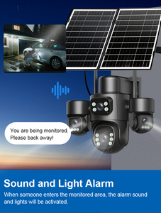 8MP四眼レンズソーラー4G <span class=keywords><strong>CCTV</strong></span> IP66防水防犯カメラ 双方向音声対応 フルカラー暗視 24時間録画 - Product Image 6