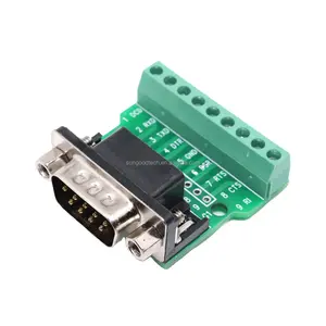 DB9 to Terminal Block Solderless Board 9pin Male D-SUB Connector PCB Converter Board DB9-G1