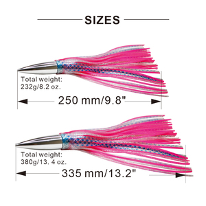 เหยื่อตกปลาแบบลาก หัวกระสุน 13 นิ้ว ความเร็วสูง - น้ำหนักหัว 14 ออนซ์ - เหยื่อตกปลาทูน่าและปลาแมฮี - Product Image 3