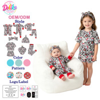 Vêtements pour bébé personnalisés, Combinaison pour tout-petit, Pyjama, Ensembles pour bébé sur le thème d'Halloween, Jogging en bambou