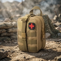Sacs de taille Oxford 800D personnalisés avec logo d'usine, trousse de premiers soins imperméable pour l'extérieur, sac médical tactique camouflage pour hommes 6L