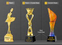 Trophée de football en polyrésine personnalisé, fabriqué en Chine, coupe de récompense sur mesure, grand trophée en résine dorée à vendre