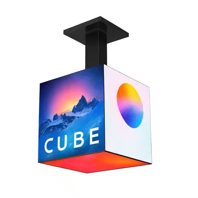 Indoor P2 Naked-eye 3D Cube Screen, Full-color Rubik's Cube LED Cube Screen, Shopping Mall and Exhibition Hall Advertising Large