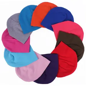 Manufacture Winter Cotton Colourful Custom Logo Boy Girls Beanie Born Baby Caps Hats
