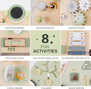 Bán buôn Chất lượng cao bằng gỗ bé đẩy Walker và Toddler kéo học tập hoạt động Đồ chơi phát triển động cơ kỹ năng & Sáng Tạo - Product Image 3