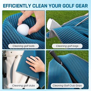 Toalla de golf magnética de doble capa personalizada, toalla de limpieza de microfibra tipo gofre para palos de golf, imán oculto para fijar a la bolsa y al carrito - Product Image 2