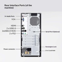 Nouveau PC de bureau commercial Acer en gros, Intel i5-14400 de 14e génération, 8 Go DDR4, SSD 256 Go, HDD 1 To, Windows 11 Famille, en vrac