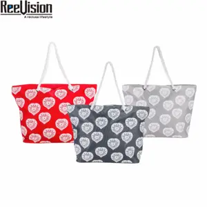 Fashion Beach Tote Bag Shoulder shopping bag with Cotton Rope handle