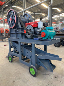 Мобильная щековая дробилка малого размера с дизельным двигателем, нижняя щековая дробилка с вибрационным ситом, популярная в Африке дробилка для камня - Product Image 6