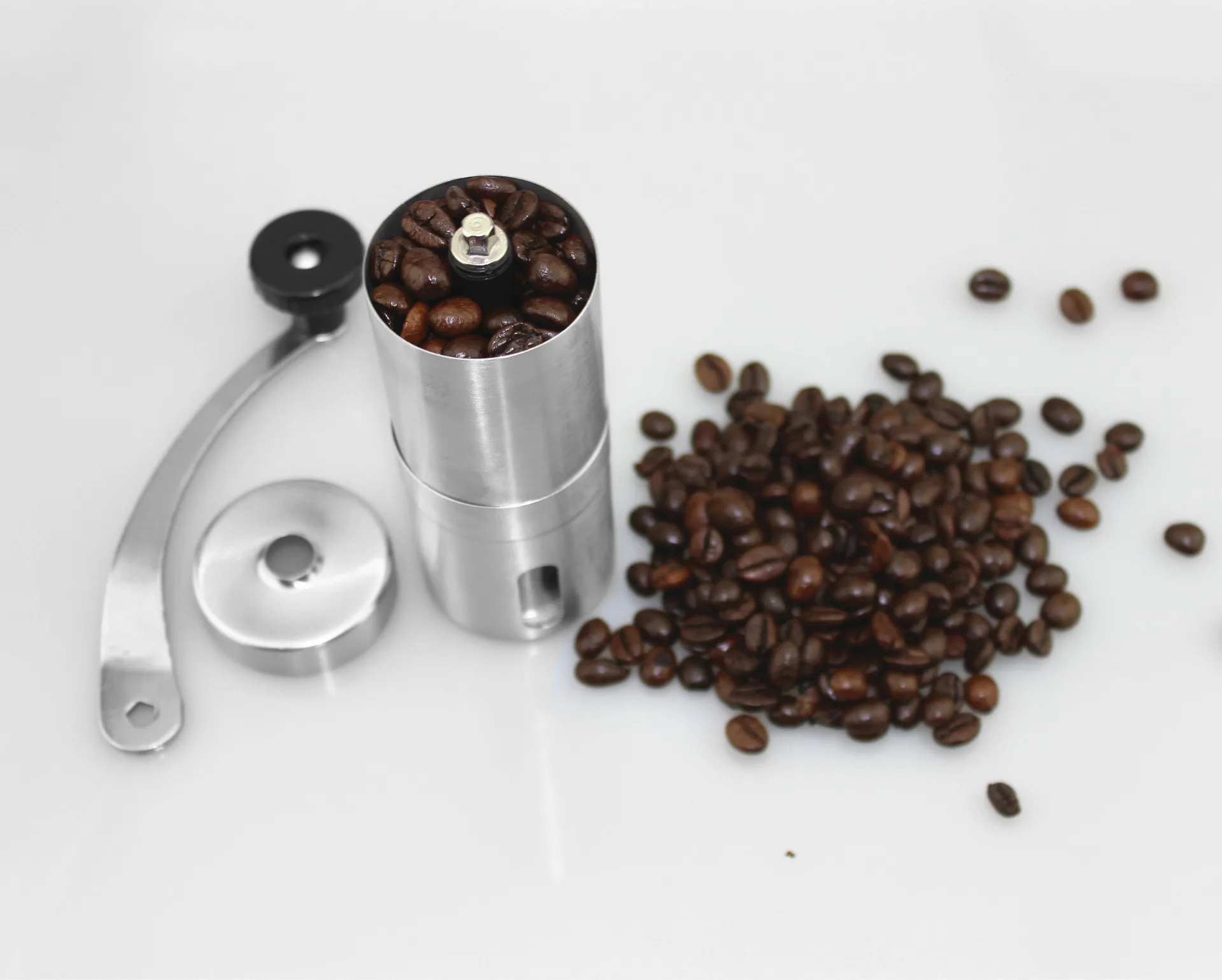 Manual Coffee Bean Hand Grinder Stainless Steel Comercial Adjustable Setting Burr Coffee Grinder