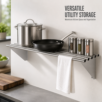Étagère murale en acier inoxydable pour cuisine, support mural pour équipement de restauration