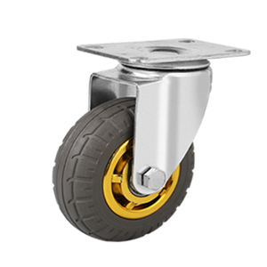 Weihang 150KG 적재 능력 <span class=keywords><strong>4</strong></span> 인치 100mm 단일 볼 레이스 베어링 폴리 우레탄 잠금 핸드 카트 캐스터 휠 - Product Image 1