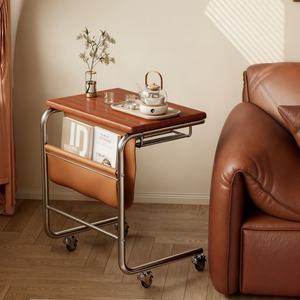 Removable All Wooden <b>Side</b> <b>Table</b> Height Adjustable <b>Table</b> Coffee Desk <b>Sofa</b> <b>Side</b> <b>Table</b> Waterproof for Living Room Bedroom - Product Image 3