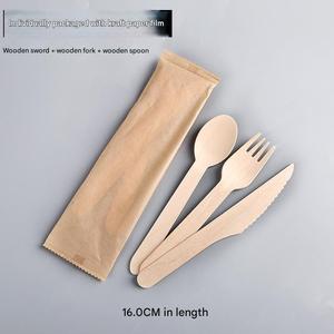 Muestras Gratis, Juego de Cuchillos Desechables para Fiestas, Juego de Cuchillos de Cocina con Juego de Cucharas de Madera - Product Image 5