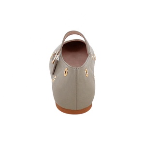 <span class=keywords><strong>Scarpe</strong></span> Basse Personalizzate da Donna in Vera Pelle Marrone Chiaro, <span class=keywords><strong>Scarpe</strong></span> Casual <span class=keywords><strong>con</strong></span> <span class=keywords><strong>Fibbia</strong></span> per Bambine e Ragazze - Product Image 6