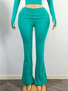 MUYUAN Damen 2-teilige Baumwolle Casual Breath able Lounge wear Set Gestrickte Skinny Fit Hose Tall Girl Friendly <span class=keywords><strong>Plus</strong></span> GRÖSSE JACKET SET - Product Image 3