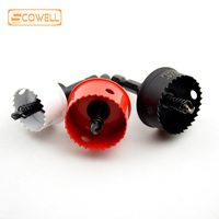Scie cloche bimétallique à paroi mince avec tige hexagonale de 1/4 pouce, pour profilés en aluminium, portes et fenêtres en aluminium